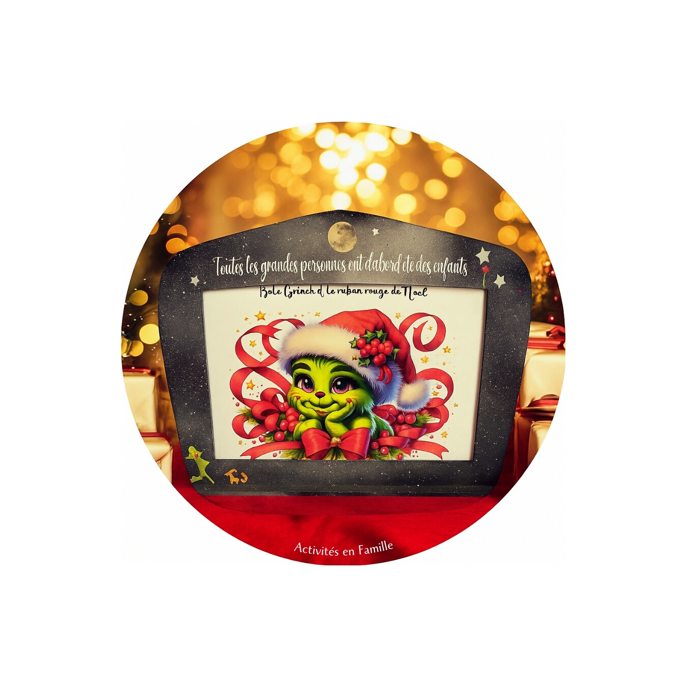 Histoire Kamishibaï « Bébé Grinch et le Ruban Rouge de Noël »