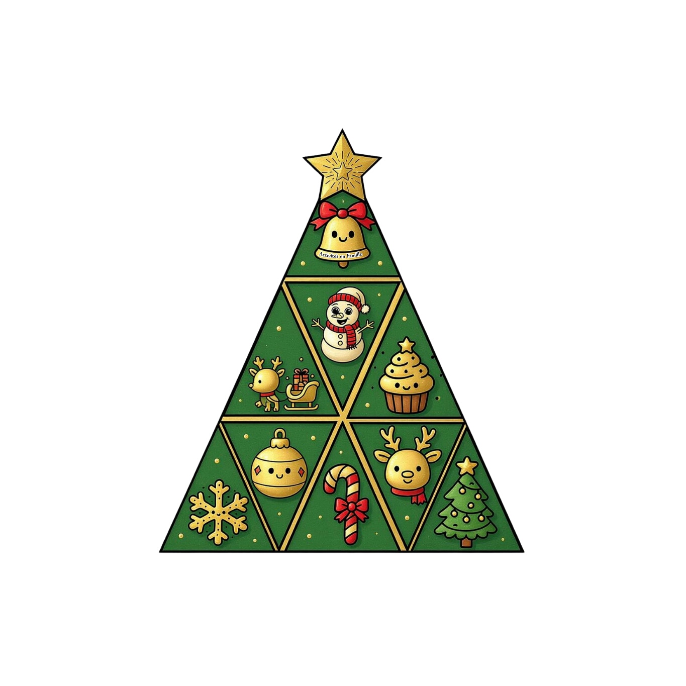 Sapin de Noël à colorier