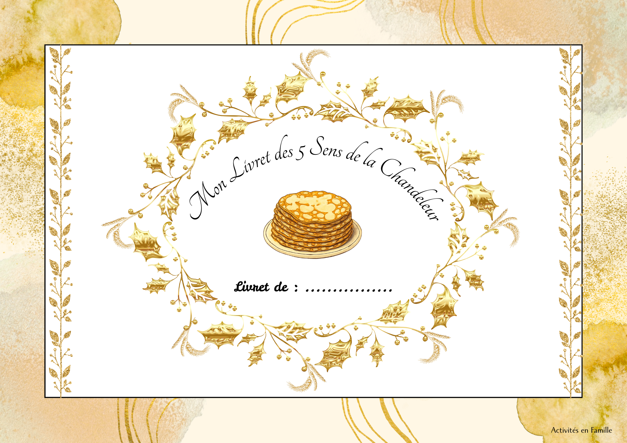 Livret des 5 sens de la Chandeleur