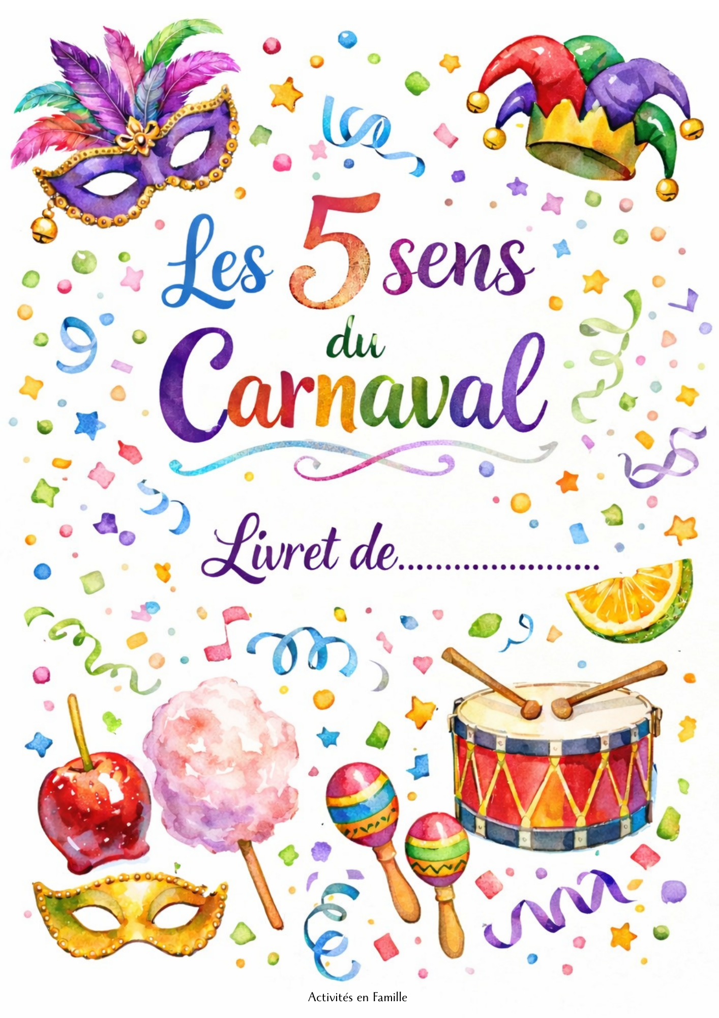 Livret des 5 sens du Carnaval
