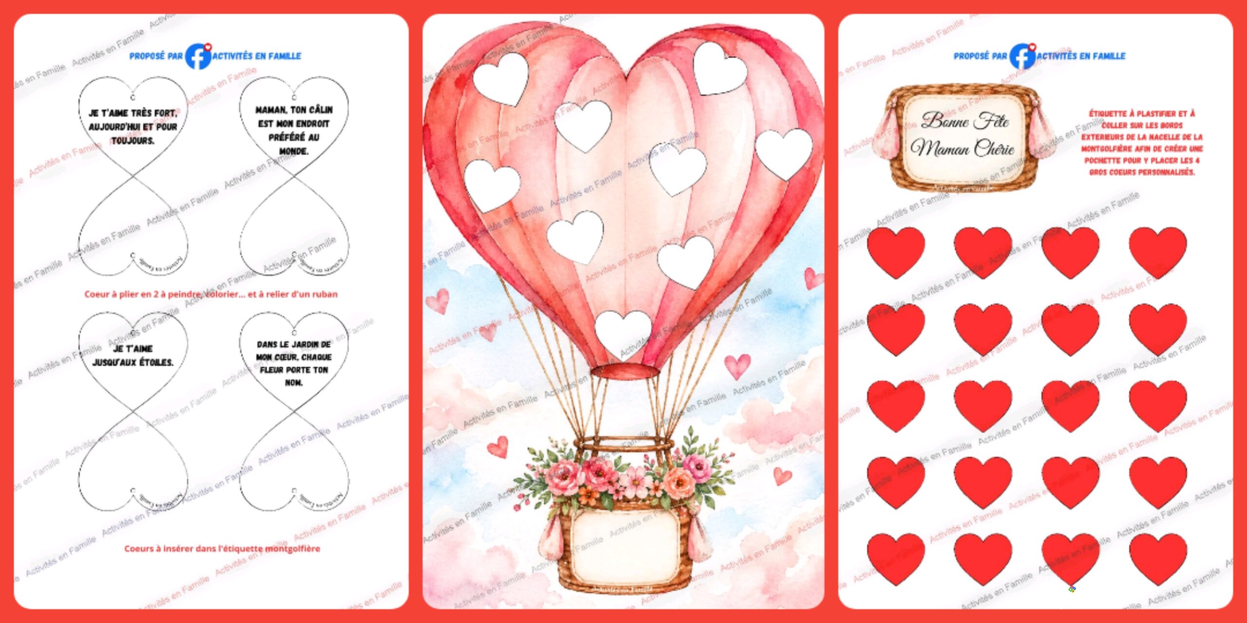 Cadeau Fête des Mères  » La Montgolfière de l&rsquo;Amour »