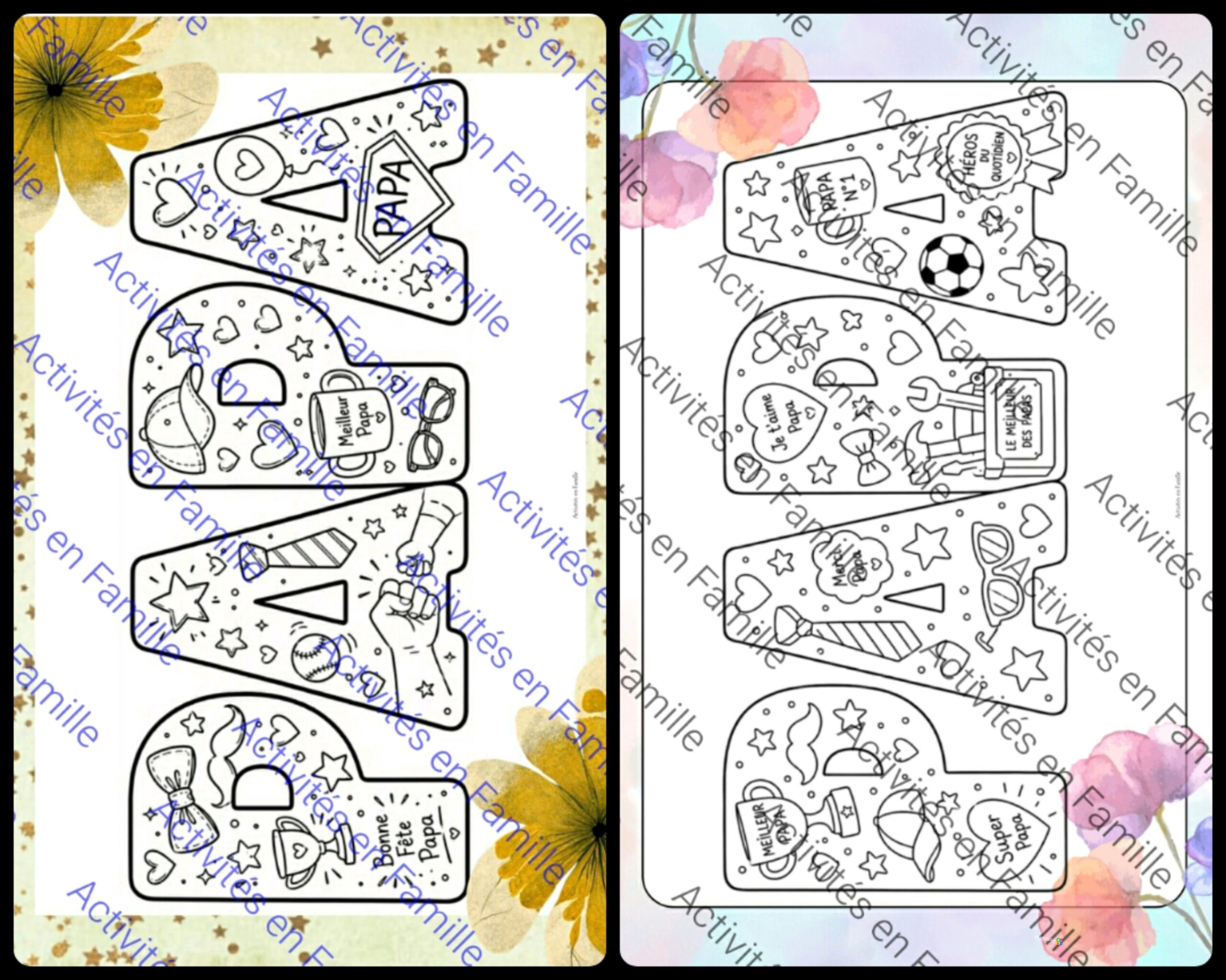 Coloriages PAPA