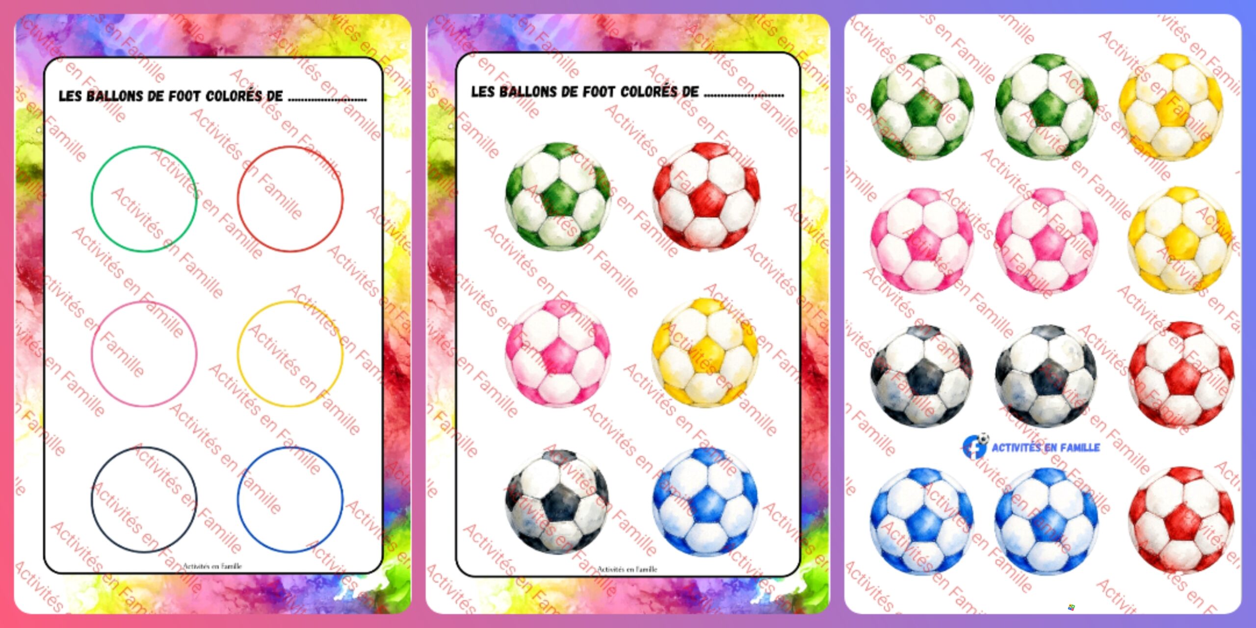 Tri et collage : L’atelier des ballons colorés pour la Coupe du Monde !