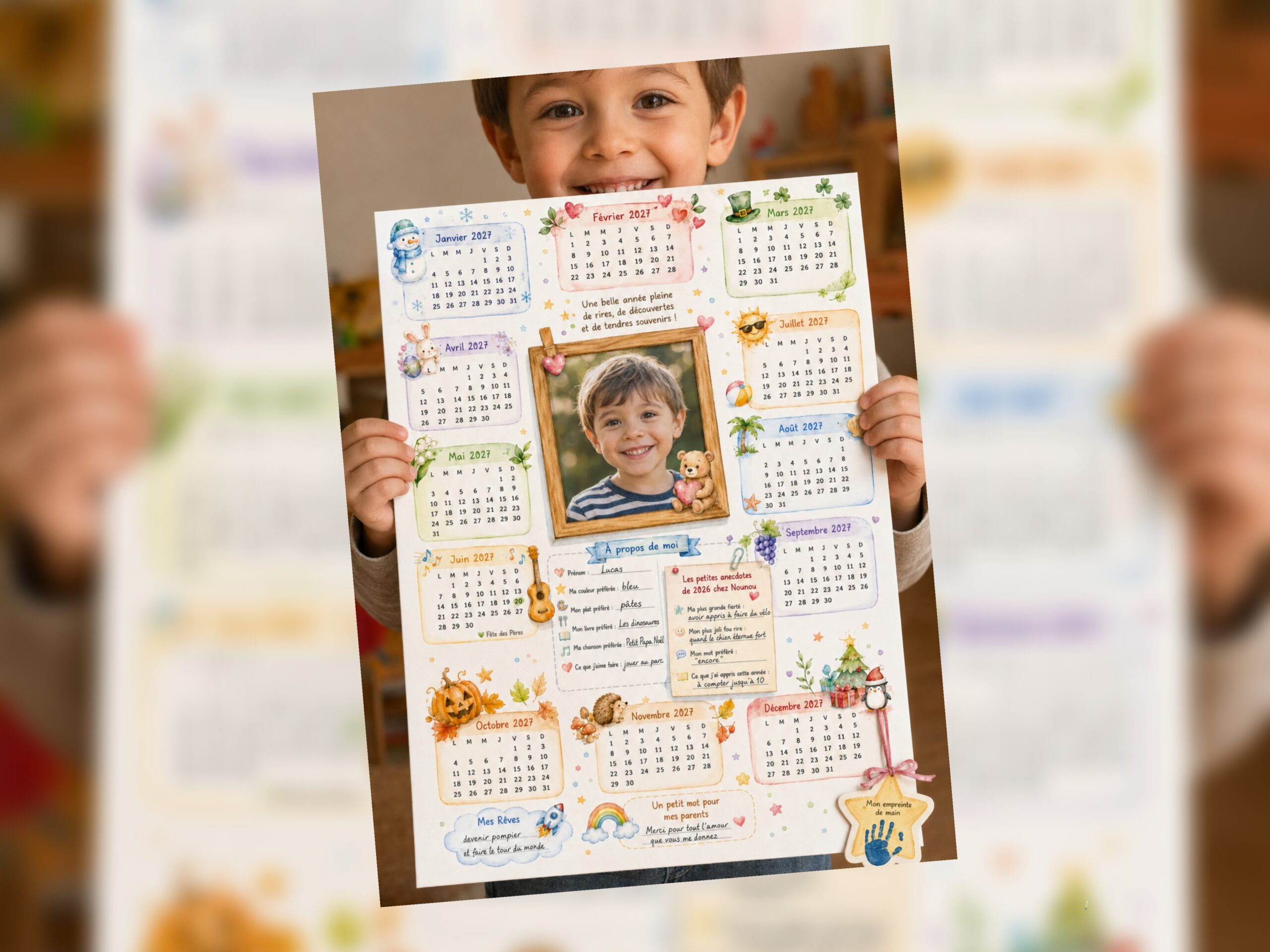 Calendrier Souvenir : Le Cadeau de Noël qui fait Fondre les Parents !