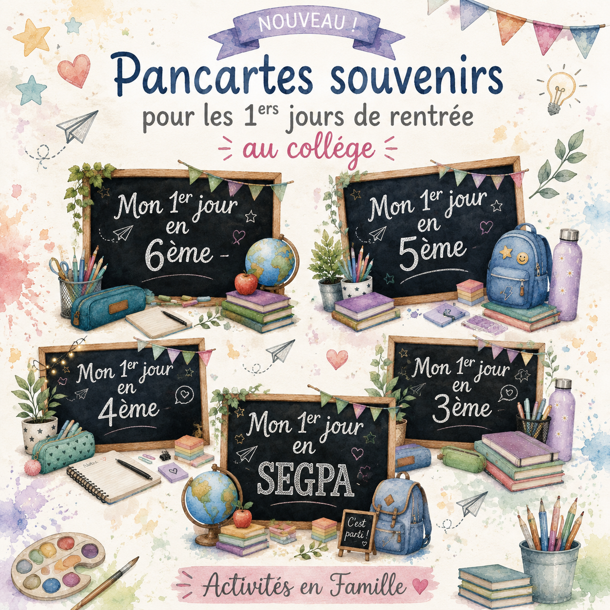Direction le Collège : Les Pancartes Souvenirs des Années Collège !